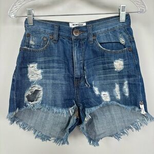 One x One Teaspoon Distressed Jean Sorts Size 25